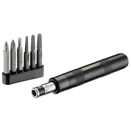 Teng Tools 7pc 1/4" Drive Mini Reversible Manual Hand Impact Driver/Extractor Set IDSE7